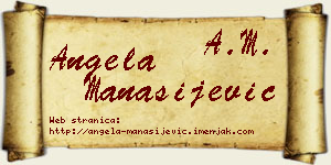 Angela Manasijević vizit kartica